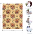 thumbnail image 4 of Yellow Highland Cow Flower Pattern Blanket,Comfortable Soft Flannel Throw Blanket,All Season,Warm Lightweight Blankets for Sofa Bed Couch Living Room Chair,30"x40", 4 of 4