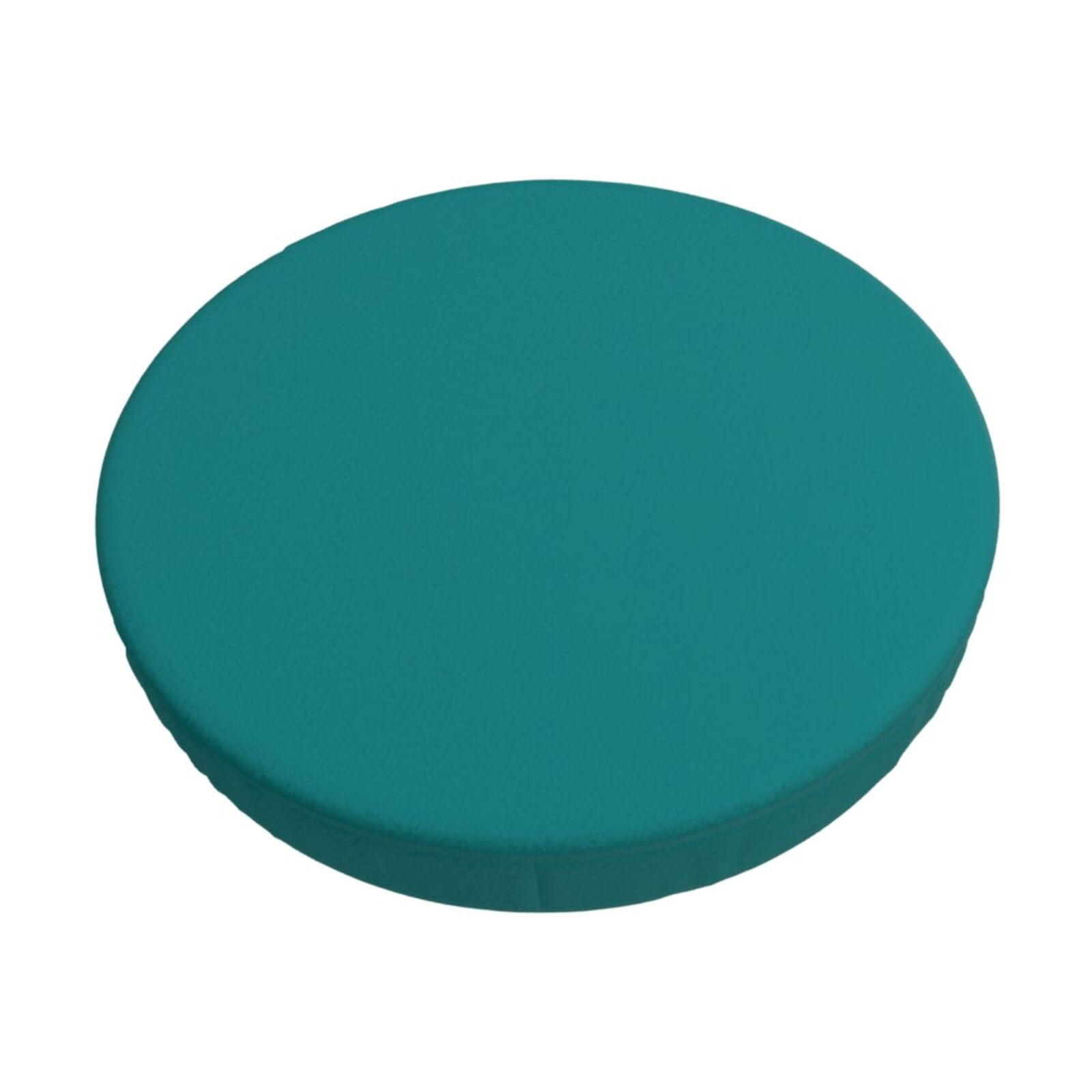 Easygdp Teal Print Easy To Install Bar Stool Covers&Stool Covers Round&Elastic Stool Cover, Barstool Covers,Washable&Bottom With Elastic Edge-14 inch