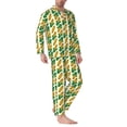 thumbnail image 2 of Salouo Corn Print Button-Front Long Sleeve Pajama Set for Men, Soft 2Pjs Men's Long Sleeve Sleepwear-XX-Large, 2 of 7