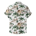 thumbnail image 7 of Summer Hawaiian Print Button Down Shirt for Women Floral Open Front Casual Blouse Short Sleeve Turn Down Collar White XXXXXXL, 7 of 7