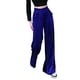 thumbnail image 3 of Txlixc Pantalones de terciopelo de piernas anchas para mujeres, pantalones elásticos casuales de cintura alta y ancha Txlixc  moda, 3 of 5