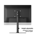 thumbnail image 3 of Soporte de escritorio para monitor de 14 a 27 pulgadas con brazo articulado, base grande, altura ajustable y estable, incluye soporte y base de almacenamiento para escritorio., 3 of 5