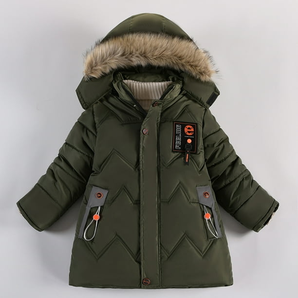 nsendm Big Kid outerwear Boys The Winter Coats Children Winter Boy Jacket Coat Hooded Coat Fashion Kids Warm Clothes Jacket Boys Boys Wears Boys