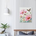 thumbnail image 3 of COMIO  Flower Canvas Wall Art Colorful Floral Picture for Bedroom Watercolor Blue Yellow Pink Wildflower Canvas Décor, Nature Scenery with Butterfly Print Room Décor, 3 of 4