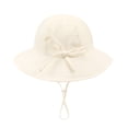 thumbnail image 4 of SAWOBUUN Baby Toddler Sun Hat Breathable Adjustable Cotton Bucket Hat Wide Brim Summer Beach Hats for Boys Girls, 4 of 8