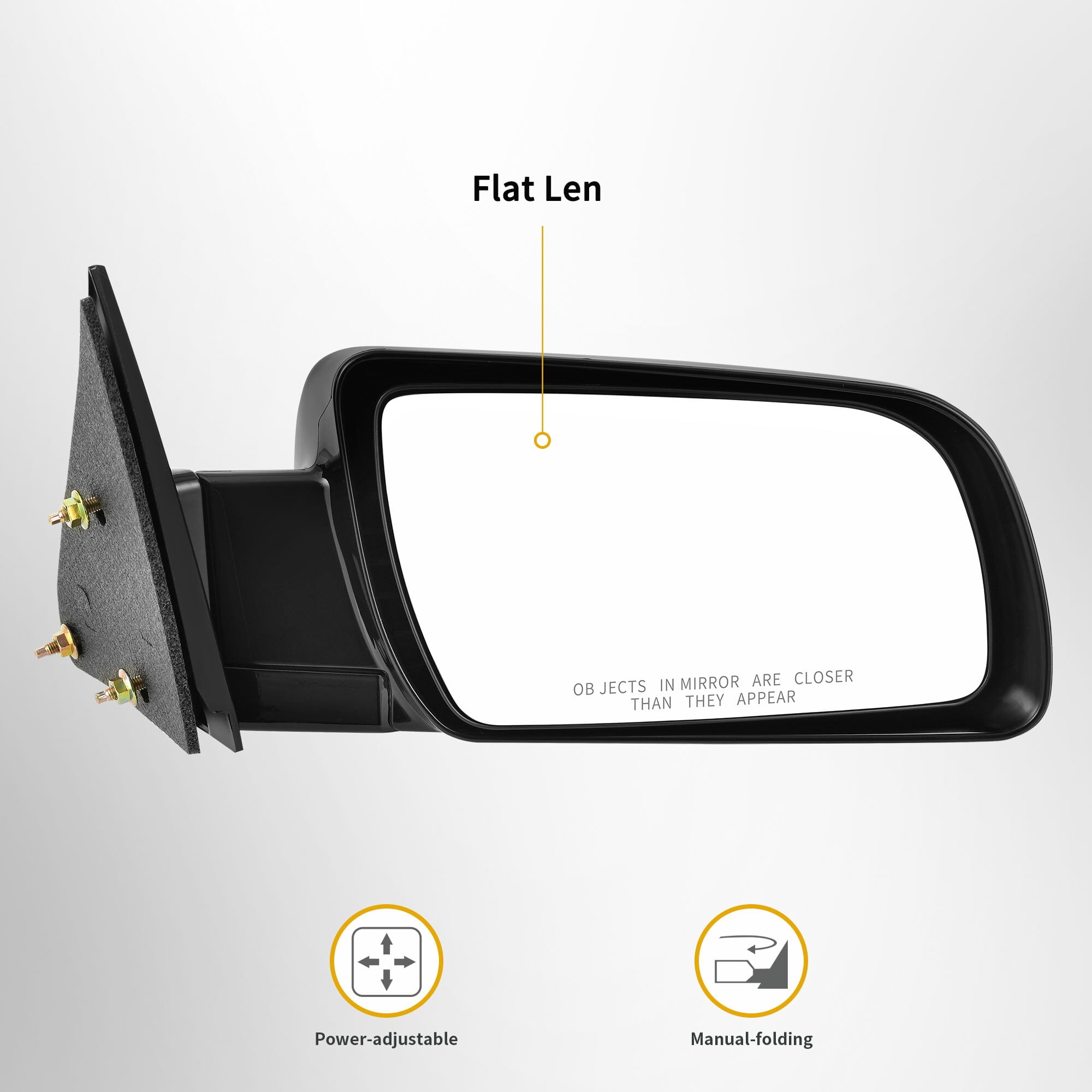 Replacement Power Side Mirror Passenger Right for Chevy GMC C/K 1500/2500/3500 1988-2000, Suburban 1500/2500 1992-1999, Full Size Blazer 1992-1994, Tahoe 1995-2000,Yukon w/V8 5.7L 1992-2000