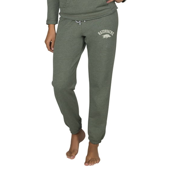 Women's-Concepts Sport Green Arkansas Razorbacks Mainstream French Terry Tri-Blend Sweatpants