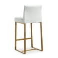 thumbnail image 4 of TOV Furniture Denmark White Vegan Leather Counter Stool with Gold Legs - Set of 2, 4 of 9