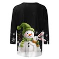 thumbnail image 4 of Sokhug Womens Casual 3/4 Sleeve T Shirts Crew Neck Loose Fit Tunic Tops Solid Basic Tops Tees Black, 4 of 5