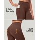 thumbnail image 4 of Leggins de compresión IUGA Coffee Brown para mujer, 4 of 6