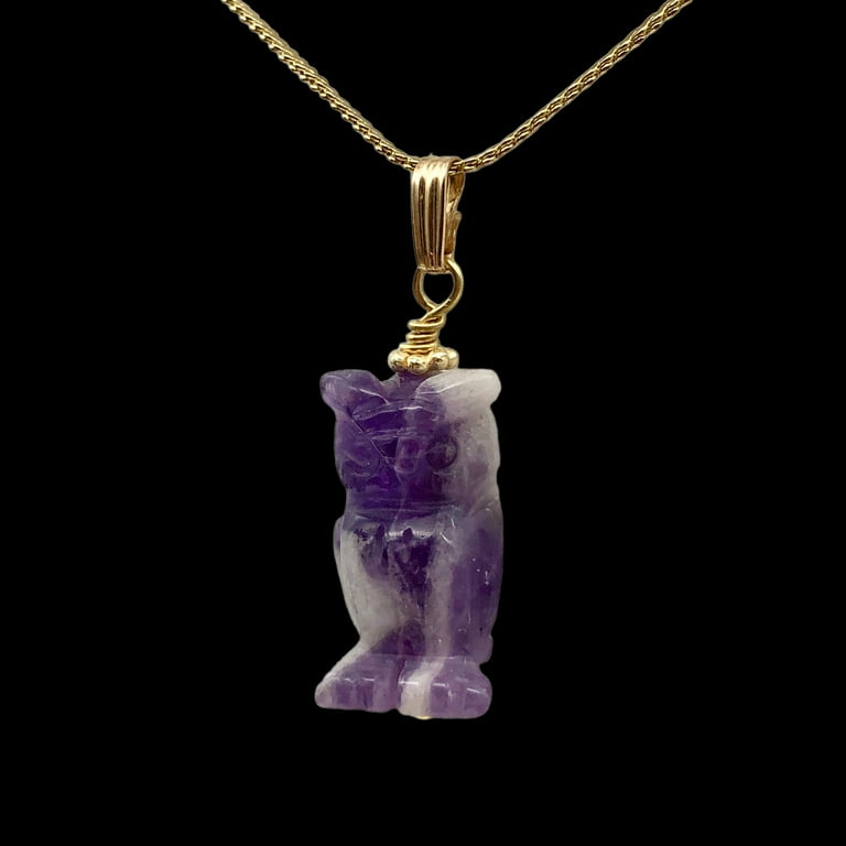 Amethyst owl necklace online