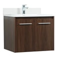 thumbnail image 2 of Elegant Decor Penn 24" MDF Single Bathroom Vanity with Backsplash in Walnut, 2 of 9