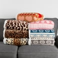thumbnail image 3 of Somerset Home 50x60-Inch Machine Washable Fleece Blanket with Snowflakes, 3 of 8