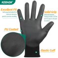 thumbnail image 3 of Work Gloves for Men and Women, 50 Pairs PU-Coated Gloves for Work, X-Large, Black, 3 of 7