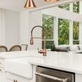 thumbnail image 3 of Copper Pre-Rinse Spring Kitchen Faucet, Single Level Solid Brass Kitchen Sink Faucets with Pull Down Sprayer, 3 of 6