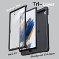 thumbnail image 5 of JETech Kids Case for Samsung Galaxy Tab A8 10.5-Inch 2022 (SM-X200/X205/X207) with Built-in Screen Protector, Shockproof Full-Body Handle Stand Tablet Protective Cover (Black), 5 of 6