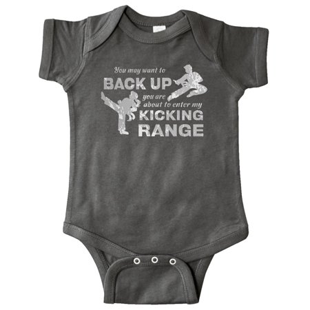 

Inktastic Back Up You re Within My Kicking Range Gift Baby Boy or Baby Girl Bodysuit