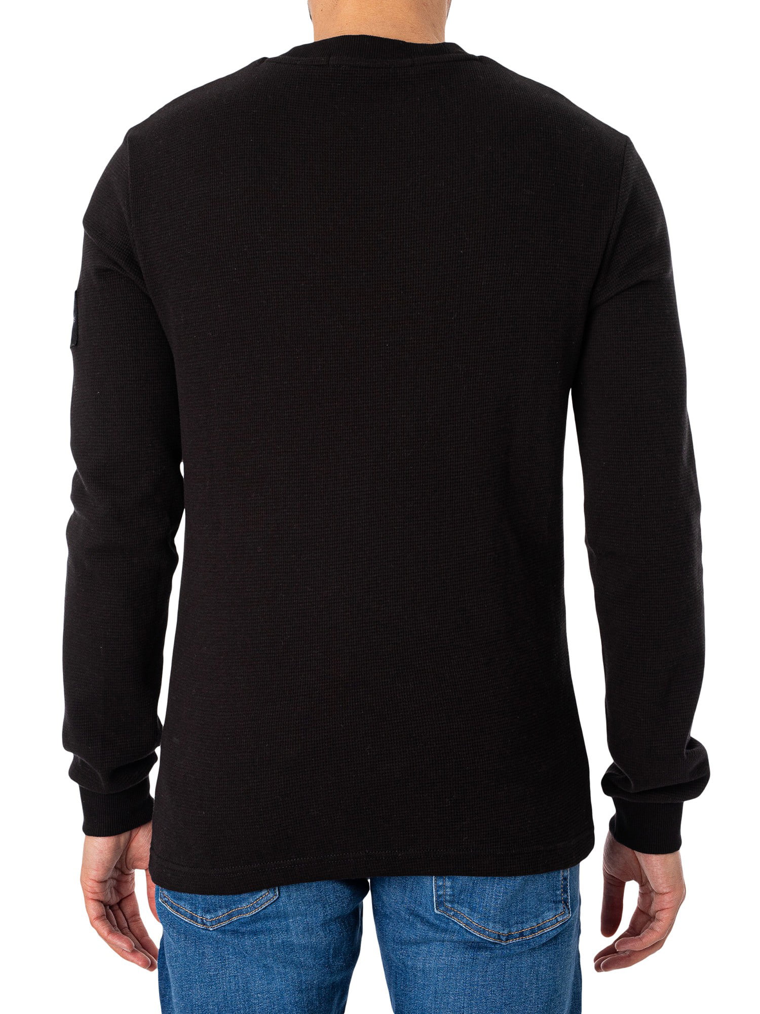 Black Badge Waffle Longsleeved Jeans Calvin Klein T-Shirt,