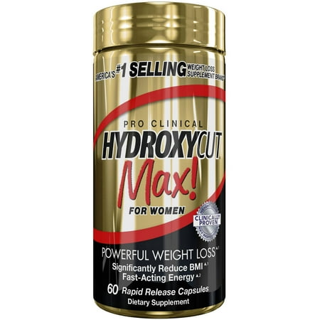 Pro Hydroxycut clinique Max! Pour les femmes de poids supplément de perte rapide capsules à libération, 60 count