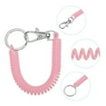 thumbnail image 4 of Retractable Coil Spring Keychain with Lobster Clasp Keyring 17cm Light Pink 5 Pcs, 4 of 6