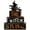 B, variant on 4 Pcs Halloween Creepy Block Signs — Stacked Books with Dark Vibes, Halloween Decorations for Snack Tables, Dessert Stations & Halloween Party Setups — great for Costume Parties with scary vibes
