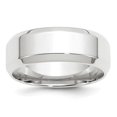 thumbnail image 1 of Diamond2Deal 14K White Gold 8mm Beveled Edge Men's Wedding Band Size 11.5, 1 of 1