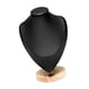 thumbnail image 1 of Elegante busto de exhibición de collares con base de madera, soporte de joyería liso, modelo duradero Negro L, 1 of 6