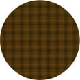 thumbnail image 1 of Ahgly Tapis Rond Lavable en Machine Intérieur Transitionnel Brun Selle, 5 Pieds Rond, 1 of 7