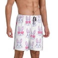 thumbnail image 2 of Sikiie Heart Rabbit Mens Pajama Shorts, Lightweight Lounge Pant with Pockets Soft Sleep Pj Shorts for MenLarge, 2 of 6