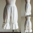 thumbnail image 3 of lanema Women Vintage Bloomers Lace Hem Bow Pumpkin Shorts Solid Color Elastic Bubble Under Pants, 3 of 18