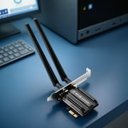 Fenvi AXE5400 WiFi 6E Card for Desktop Tri-Band PCIe Adapter with Bluetooth 5.3 MT7922 Chipset