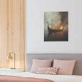 thumbnail image 6 of Viking Longship Set On Fire Floating In Sea Canvas Print 16x20inch Living Room Art Decoration Bedroom Bathroom Unframed, 6 of 8