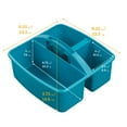 thumbnail image 2 of ECR4Kids 3-Compartment Small Plastic Caddy, Multipurpose Organization, Contemporary, 6-Pack, 2 of 9