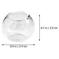thumbnail image 4 of DEEPCRAFF Miniature Fish Bowls Glass 6Pcs 0.9In Round Decorative, 4 of 6