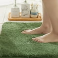 thumbnail image 5 of Extra Thick Bath Rugs for Bathroom - Anti-Slip Bath Mats Soft Plush Yarn Shaggy 100% Strong Mirco Polyeste Mat Living Room Bedroom Mat Floor Water Absorbent(Green,16x24 - Inches), 5 of 31