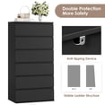 thumbnail image 6 of Homfa 7 Drawer Dresser for Bedroom, Modern Tall dresser Chest of Drawers for Living Room, Black, 6 of 7