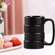 thumbnail image 1 of Taza de café con neumático de rueda, taza de té de cerámica, colecciones de tazas de bebidas, regalo de cumpleaños único para hombres, taza atractiva BLESIY taza de café, 1 of 8
