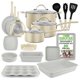 thumbnail image 1 of Juego de utensilios de cocina y horno NutriChef, 20 piezas, antiadherentes, color blanco, 1 of 8