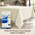 [6 Pack] Cream White Paper Tablecloth Disposable For Rectangle Tables ...