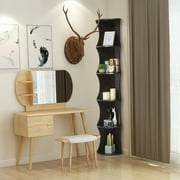 Nesuncia 77" H 5 Tier Corner Shelf Plant Stand Open Bookshelf Unique Furniture