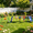 Blue,Yellow,Green, variant on 5 in 1Swing Sets +3-in-1Toddler Swing Sets for Backyard with Kids Slide Outdoor Heavy-Duty Metal Playset for Kids 450lbs Swing Set with Slide, Saucer Seat, Belt Seat, Soccer Goals and Basketball Hoop