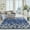 Navy, variant on Nourison Tranquil Floral Ivory 5'3" x 7'3" Area Rug, (5x7)
