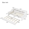 thumbnail image 4 of Twin Size Platform Bed Frame With Trundle, 4 Shelves, Support Slats Twin Platform Bed, No Box Spring Needed Daybed Frame For Bedroom, Living Room, Study Room, 4 of 9