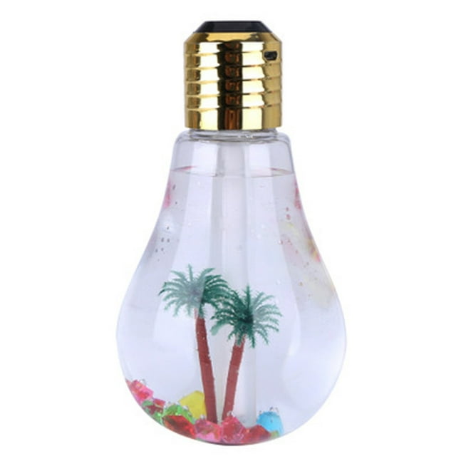 Xihbxyly Humidificador con Bombilla Led de Colores, Usb, Ideal para El Hogar y La Oficina, Capacidad de Agua de 400 Ml, Refrescante, Funcionamiento Silencioso, Luz Nocturna Multicolor, Tamaño Compact