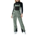 thumbnail image 2 of CCRFTGI Girls Snow Pants Water-Resistant Thermal Trendy Snowboard Overalls Adjustable Strap Comfort Soft Ski Pants Gray 10-11Years, 2 of 8