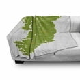 thumbnail image 3 of Ireland Map Soft Flannel Fleece Blanket, Informational Detailed Graphics Pattern Showing Countries Borders, Cozy Plush for Indoor and Outdoor Use, 60" x 80", Orange Lime Green White, by Ambesonne, 3 of 6