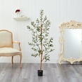 thumbnail image 3 of Nearly Natural 4.5' Olive Artificial Tree, Green, 3 of 4