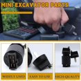 thumbnail image 2 of Excavator Starter Switch For Cape Generator 6500 6700 427 186f | Mini Excavator Parts Replacement For Agt | Heavy-duty Ignition Key Switch (black 1-p, 2 of 5