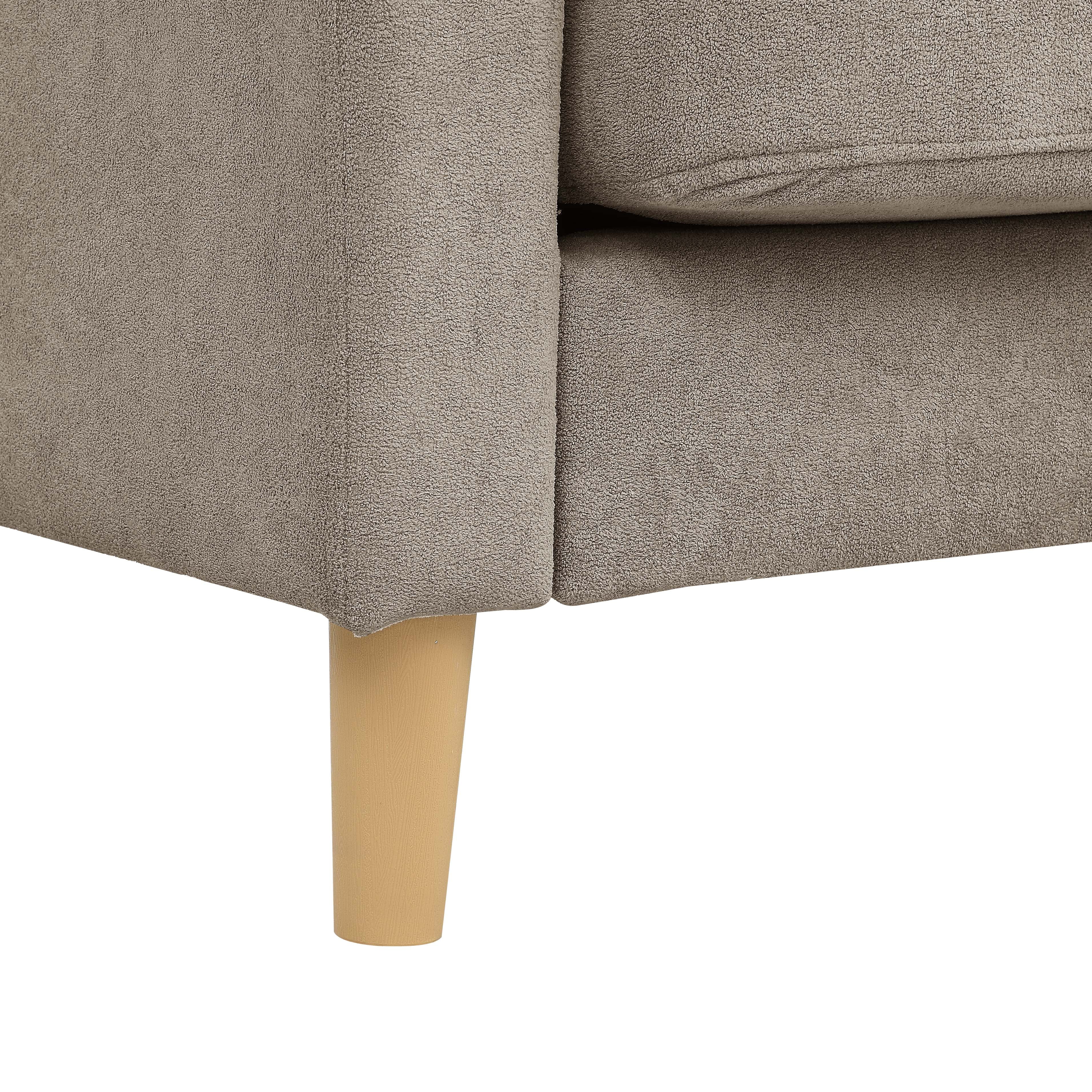 Aukfa 66" Modern Sofa, Minimalist Loveseat for Living Room, 2-Seater Couch w/ Plush Cushions, Khaki