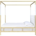 thumbnail image 3 of White PU and Gold Bed, Queen, 3 of 7